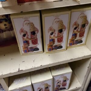 Crown Santa Figurine - Classic Red and Gold